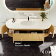 thumbnail image 4 of Eviva Haven 64"W x 22"D Oak Freestanding Bathroom Vanity with White Solid Surface Integrated Sink Top, 4 of 7