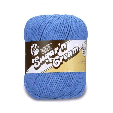 Lily Sugar'n Cream Super Size 4 Medium Cotton Yarn, Blueberry 4oz/113g, 200 Yards