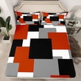 thumbnail image 2 of Castle Fairy Adults Female Men Vintage Square Bed Sheets,Abstract Geometric King Sheets, 2 of 7