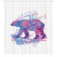 thumbnail image 3 of Ambesonne Bear Shower Curtain, Abstract Fantasy, 69"Wx84"L, Pale Pink Blue Purple, 3 of 3