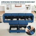 thumbnail image 4 of Weture Modular Sectional Sofa, Convertible U Shaped Sofa Couch with Storage, High Supportive & Soft Sponges, 6 Seat Modular Sectionals Sofa Couch with Chaise for Living Room, Blue, 4 of 6