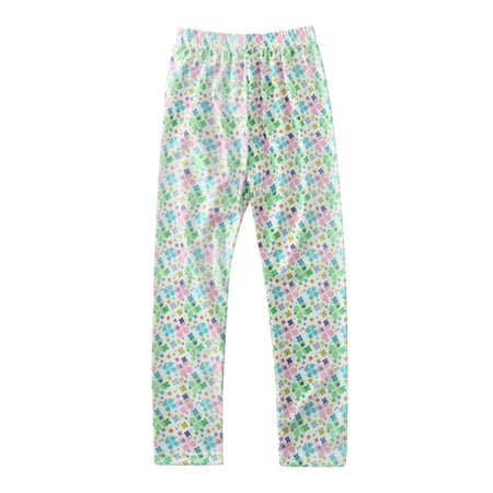 

Pants for Teens Y2K Toddler Yoga Girls Pants Summer Leggings Cartoon Fashion Printed Leggings Sports for Children Bootcut Jeans Clothing Mint Green