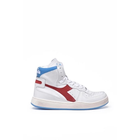 Diadora Heritage White Red Leather Basket Sneakers Grey (Women's)