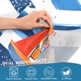 thumbnail image 3 of Yayeee Kitchen Curtains Tier Pair Light Filtering 27"x36" Rod Pocket Short Cafe Window Panel, Blue Sailboats, 3 of 7