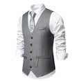 thumbnail image 1 of EGNMCR Tank Tops Men Men Solid Fashion Have Pockets Button Turn-down Collar Tanks Tops Blouse, 1 of 9