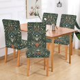 thumbnail image 2 of Yayeee 4 Pack Dining Chair Covers Stretch Parson Chairs Slipcovers Seat Protector, Green Flowers Pattern, 2 of 6