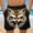 Black, variant on Mens Beach Shorts Summer Drawstring Waist Funny Cat Expression Print Summer Swim Trunks Novelty Beachwear Sports Vacation Shorts with Pockets