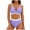 Purple, variant on RQYYD Two Piece Swimsuit for Women's High Waisted Bikini Sets V Neck Two Piece Swimsuit Color Block Twist Front Bathing Suits