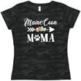 thumbnail image 3 of Inktastic Maine Coon Mama with Flowers and Arrow Women's T-Shirt, 3 of 5