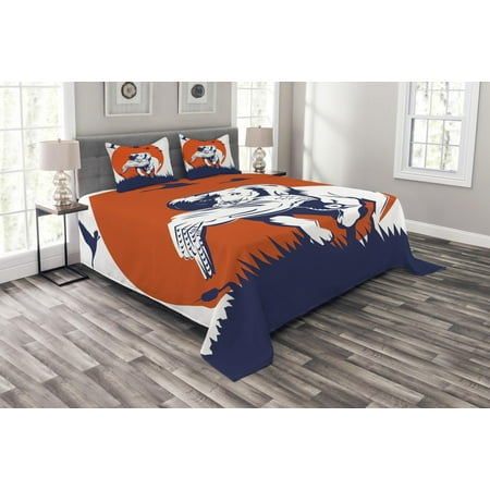 Hunting Bedspread Set Cocker Spaniel Breed Dog Retrieving The