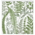 thumbnail image 3 of Sage Green Botanical Leaves Shower Curtain for Bathroom, Abstract Floral Tropical Plant Fabric Shower Curtains, Spring Summer Farmhouse Nature Watercolor Bathroom Decor Accessories with Hooks, 69X70in, 3 of 3