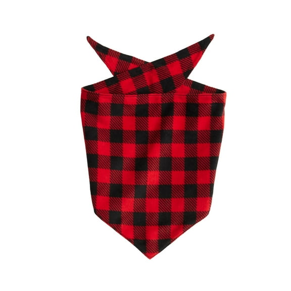 Pet Jammies For Your Families Merry & Bright Buffalo Plaid Pet Bandana, Size: Large-XL, Buffalo Check