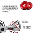 thumbnail image 4 of 13T Dérailleur Arrière Résistant à l'Usure Roulement en Céramique Antirouille Roue en Alliage d'Aluminium de Haute Résistance de Vélo de Route de Montagne Pièces Rouge 13T, 4 of 8