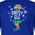 thumbnail image 4 of Inktastic Funny Christmas I'm the Sassy Elf with Shoes and Hat Long Sleeve Youth T-Shirt, 4 of 5