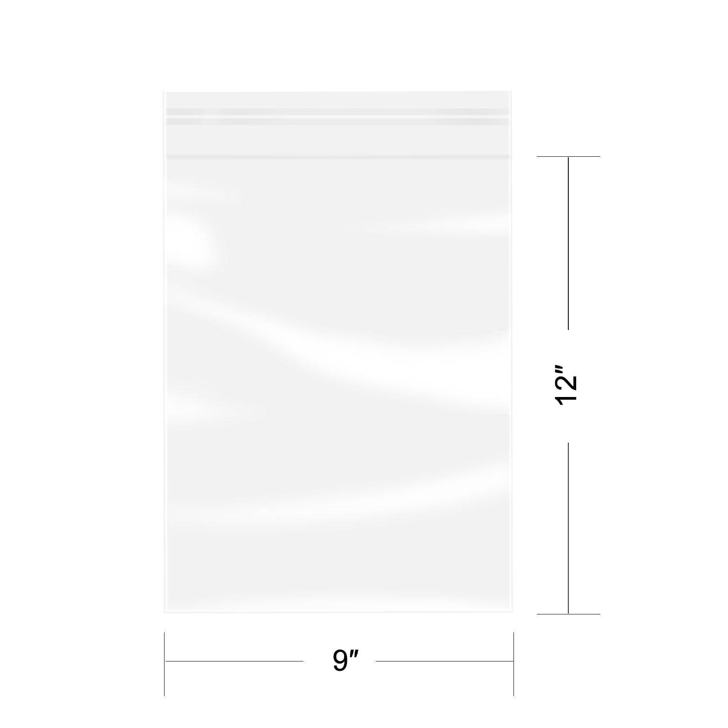 500 Pcs - 9" x 12", Suffocation Warning Self Seal Clear Plastic Poly Bags 1.6 Mil for A4, Letter Sized Documents, Marketing Materials, Clothes-Permanent Glue