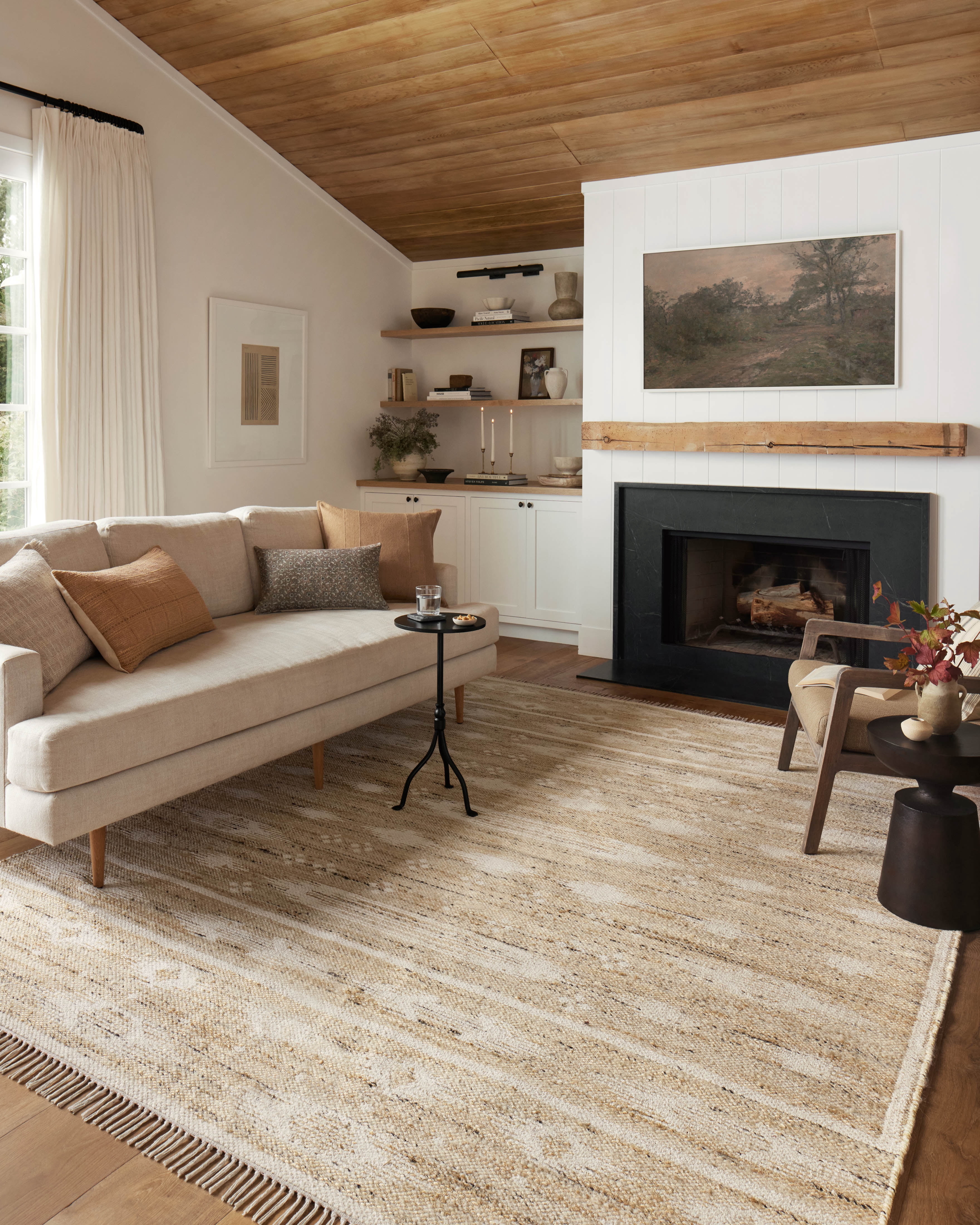 Angela Rose x Loloi Rivers Natural / Ivory 3'-6" x 5'-6" Accent Rug