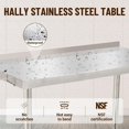 thumbnail image 4 of Zzistar NSF Stainless Steel Work Table,Metal Table Cart Heavy Duty Worktable with Caster Wheel, Commercial Workstation for Kitchen, 4 of 4