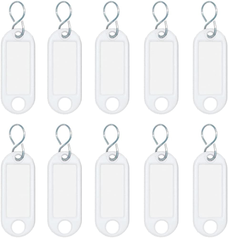 Plastic Key Fob (Interchangeable Labels) Pack of 10