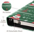 thumbnail image 3 of FORMRS 3 Ring Photo Album 4"x6" Self Adhesive Large Capacity PU Leather Cover, Green Christmas Trees, 3 of 8