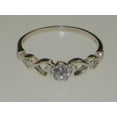 thumbnail image 5 of LBG British Made 9ct White Gold Simulated Cubic Zirconia Womens Solitaire Ring - 33 size options - Size 12, 5 of 6