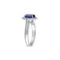 thumbnail image 2 of Gem & Harmony 1.79 Carat (Ctw) Tanzanite and Diamond Halo Ring in 14K White Gold for Women, 2 of 6