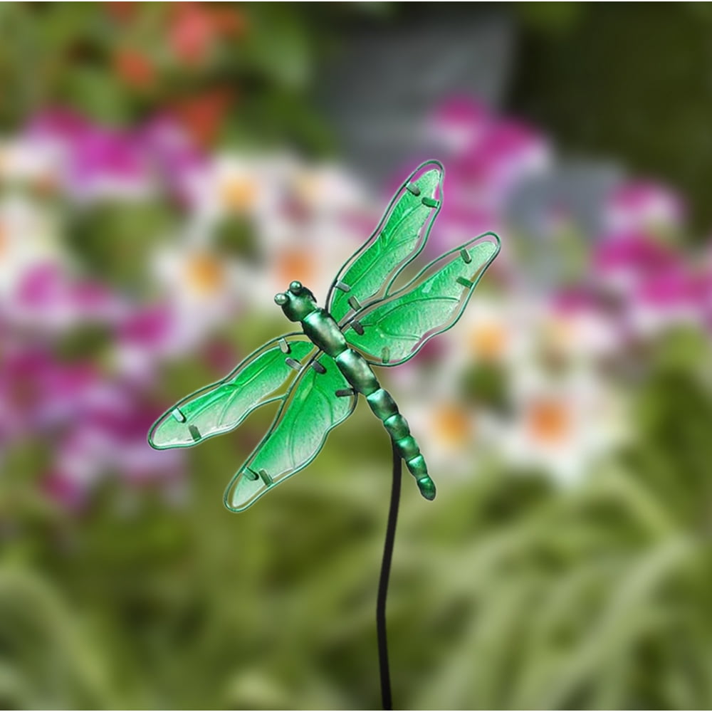 Quality All HandCrafted 14317 Dragonfly Garden Painted Metal Garden