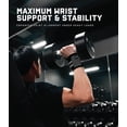 thumbnail image 2 of Gymreapers Weightlifting Wrist Wraps (IPF Approved) 18" Professional Quality Wrist Support with Heavy Duty Thumb Loop - Best Wrap for Powerlifting Competition, Strength Training, Bodybuilding, 2 of 7