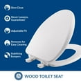 thumbnail image 2 of Bemis 19170PLE4 000 Alesio II Elongated Enameled Wood Toilet Seat in White with STA-TITE Seat Fastening System, EasyClean, WhisperClose, Precision Seat Fit Adjustable Hinge and Super Grip Bumpers, 2 of 9