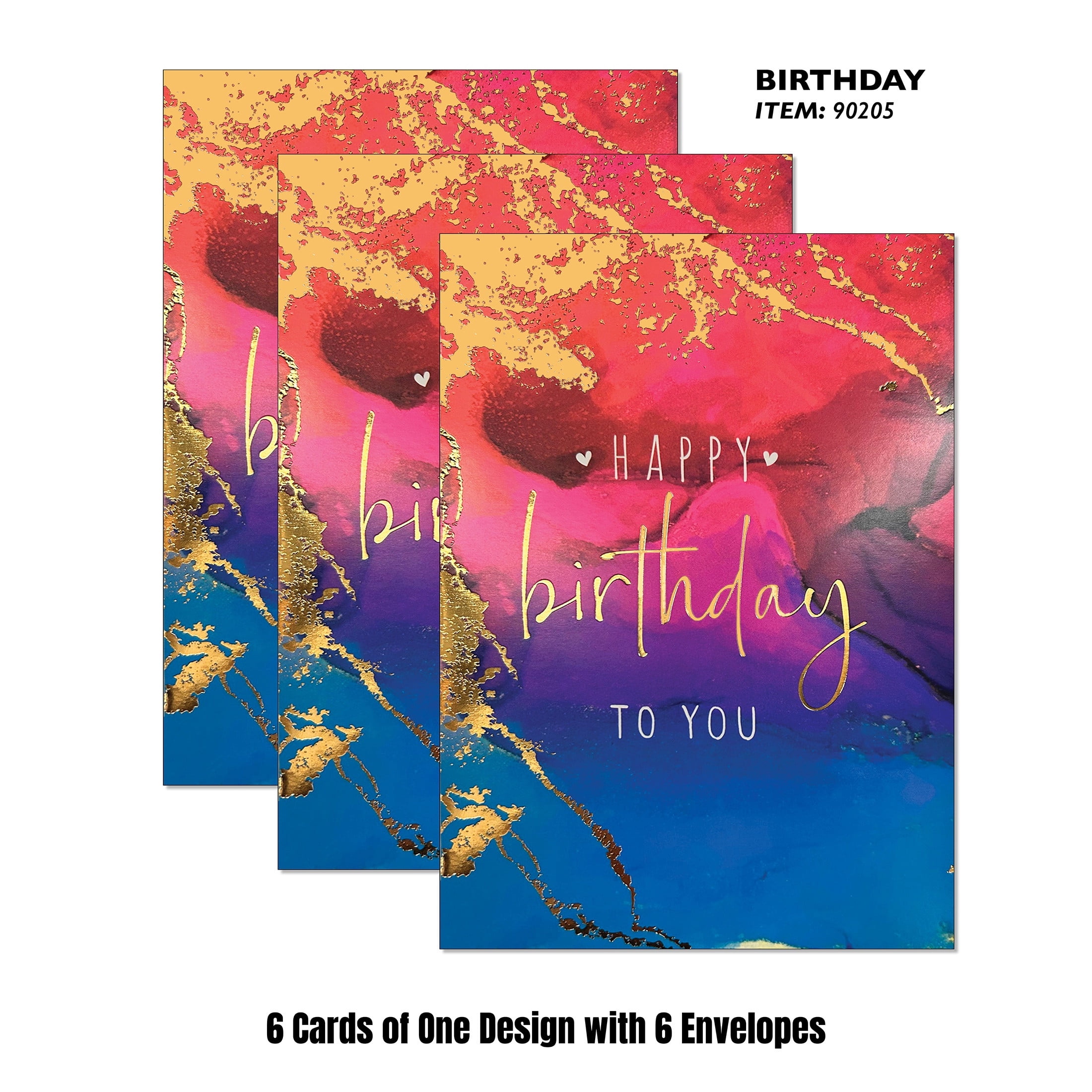 Viabella Birthday Card -Pink Geode