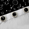 thumbnail image 4 of Manfei Mystic Astrology Kids Black Out Curtains, Outer Space Planet Curtains Pack of 2 (42x63 Each), Black White Cartoon Bedroom Curtains, Living Room Curtains Decor, 4 of 6