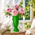thumbnail image 5 of Japceit Rippled Vase, Floral Decor Tabletop Vase, Bedroom Home Flower Arrangement, Roman Style Ribbed Glass Vase, Modern Centerpiece, 5 of 7