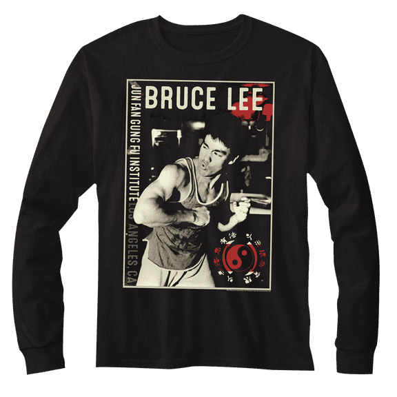 Bruce Lee Bruce Black Adult Long Sleeve T-Shirt