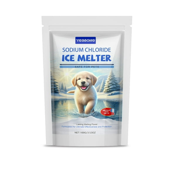 Snow Salt Bag, 3.53 oz Pet Safe Ice Melt Salt, Ice Melter for Sidewalks, Driveway Salt Ice Melt