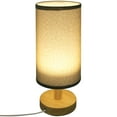 thumbnail image 4 of Small Table Lamp USB Japanese Lamp Cloth Lampshade Living Room Desk Lamp, 4 of 9