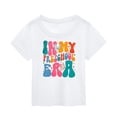 thumbnail image 3 of CAIXIA First Day Of School Shirt Toddler Girl Kindergarten Pre K First Grade T-Shirt Back To School Shirt Boys Kids Graphic Short Sleeve Letter Print Tees Top Party Gift Summer Clothes, 3 of 4