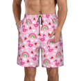 thumbnail image 1 of Fotbe Cute Flamingo Trajes de Baño Estampados para Hombre, Shorts de Verano de Secado Rápido, Ropa de Playa, Bañadores-X-Large, 1 of 6