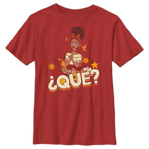 Boy's Encanto Dolores Que?  Graphic Tee Red Small