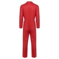thumbnail image 5 of Jowowha Men's One Piece Work Overalls Lightweight Mechanics Workwear Button Up Long Sleeves Jumpsuit Red S, 5 of 7
