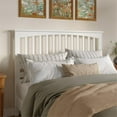 thumbnail image 2 of Pemberly Row Mission Queen Wood Headboard in White, 2 of 6