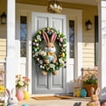 thumbnail image 4 of CaiYueKe Easter Door Cover Curtain Decoration Spring Holiday Party Decor for Home Front Door Wall Hanging Welcome Sign with Bunny Eggs Floral Pattern Festive Celebration Indoor Outdoor Seasonal, 4 of 7