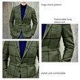 thumbnail image 1 of Chaqueta de traje ANGGREK para hombre a cuadros fibra de poliéster lavado a máquina, 1 of 4