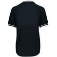 thumbnail image 2 of Holloway Sportswear 2XL Retro V-Neck Baseball Jersey Black/White 221021, 2 of 5