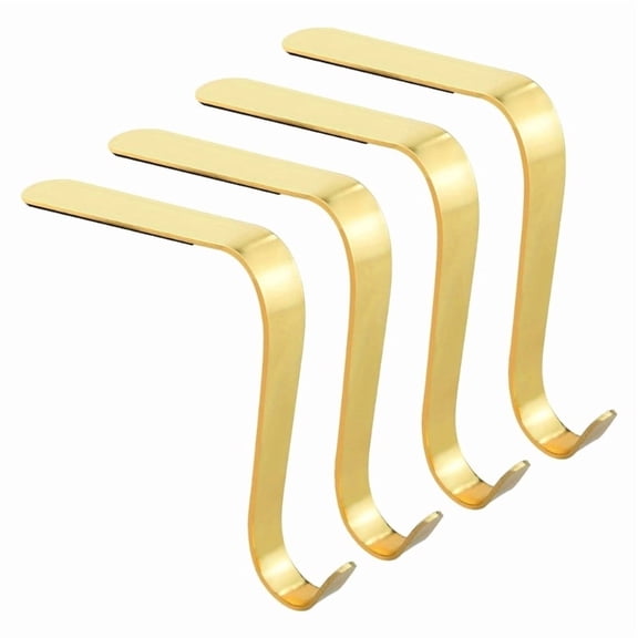 4pcs Stylish Christmas Stocking Hangers Accessory for Fireplaces Decoration With Sturdy Metal Materials Mantels Clip
