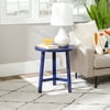 Gap Home Mid-Century Modern Simple 3-Leg Round Side Table, Blue