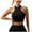 Summer Tops Black, variant on Womens Crop Tank Tops Basic Seamless Ribbed Round High Neck Cropped Workout Top Summer Causal Yoga Gym Shirts