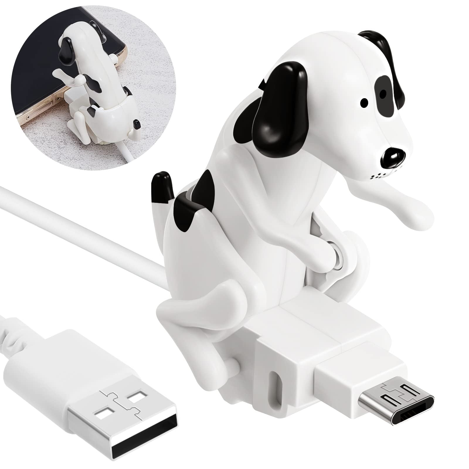 Stray Dog Charging Cable Dog Smartphone USB Cable Charger USB Data Transmission Mini Humping Spot Dog Cable for USB Charging Cable of Mobile Phones, White (Compatible with Android) Stray Dog Charging Cable Dog Smartphone USB Cable Charger USB Data Transmission Mini Humping Spot Dog Cable for USB Charging Cable of Mobile Phones, White (Compatible with Android)
