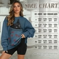 thumbnail image 6 of Xoenoiee Cat Heart Print Sweatshirt for Women Crewneck Long Sleeve Side Split Tops Casual Loose Pullover Shirts 2025 Clothes with Side Pockets, Size L, 6 of 7