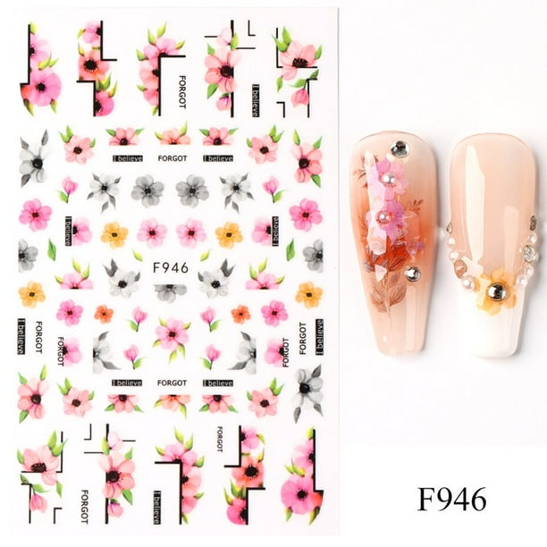 Pegatina de Arte de uñas de oso de peluche Kawaii 3D, calcomanía autoadhesiva de dibujos animados, diseño de fantasía lindo, deslizadores, accesorios de decoración de manicura