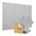 thumbnail image 1 of Paquete de 12 paneles de pared insonorizados, autoadhesivos, de 30,5 x 30,5 x 1 cm, para estudio de grabación y oficina, color gris plateado., 1 of 5