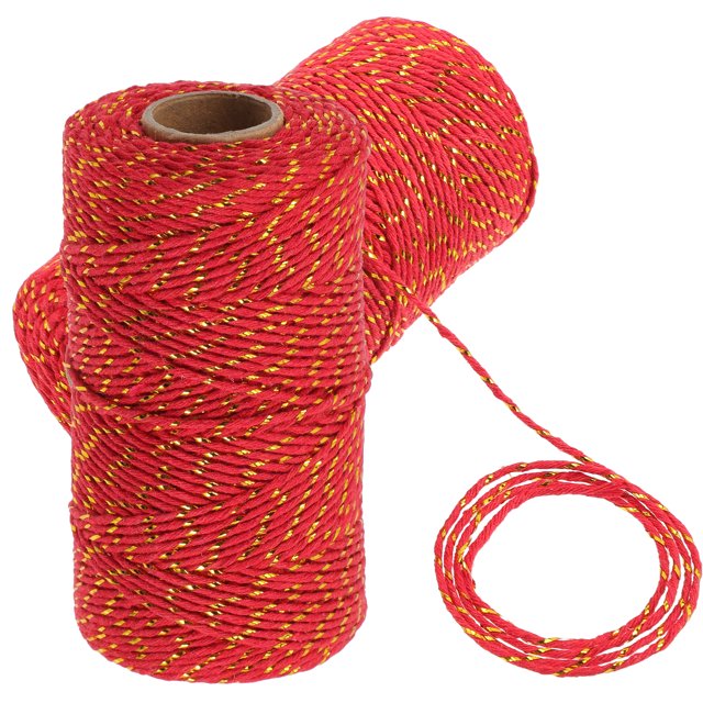 Miangastore 2Set String For Presents Gold Thread Binding Festive Tags